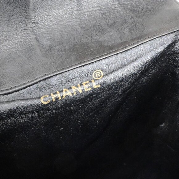 CHANEL CC Logo Matelasse Chain Backpack Bag Leather Black GHW France 317RK756 main image 11